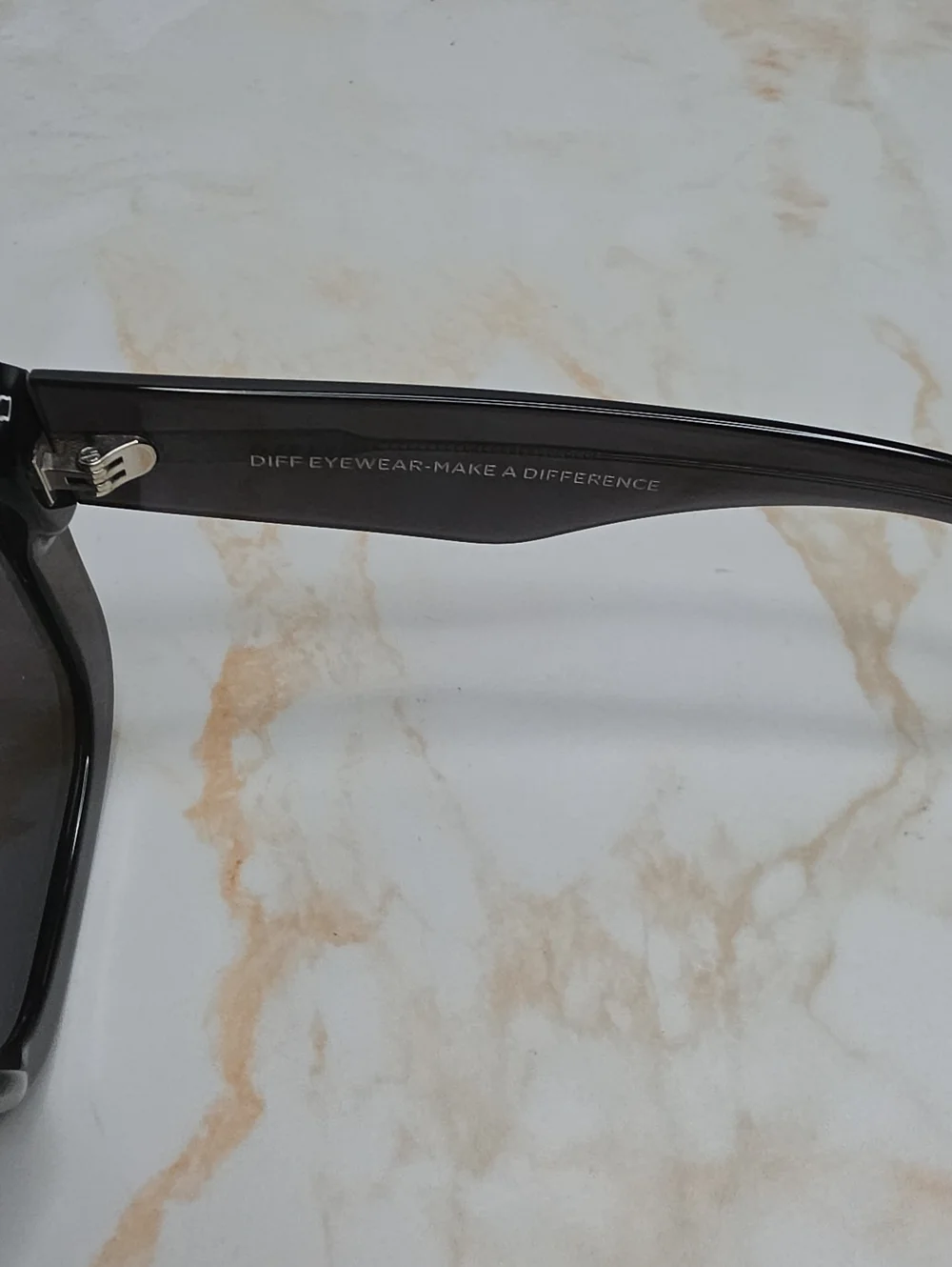DIFF Eyewear Giada Grey Black Oversized Square Sunglasses